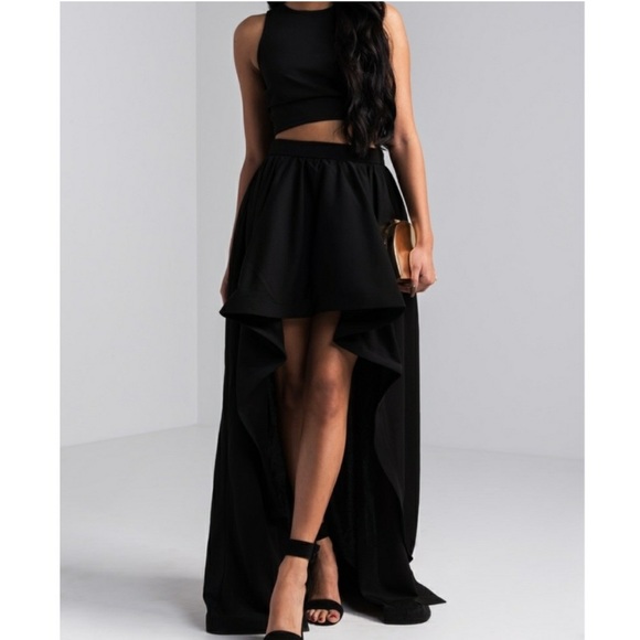 AKIRA Maria Maria Ruffle High Low Skirt and Top Set - Picture 7 of 13